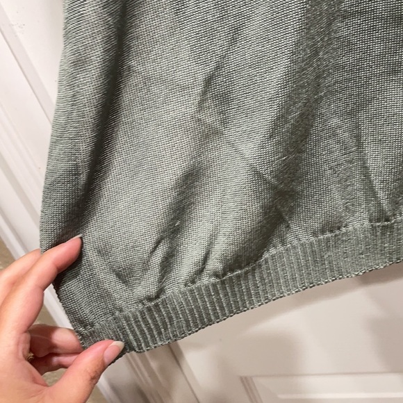 Dorothee Bis Olive Oversized V-Neck Tunic Sweater Top S - Picture 8 of 8
